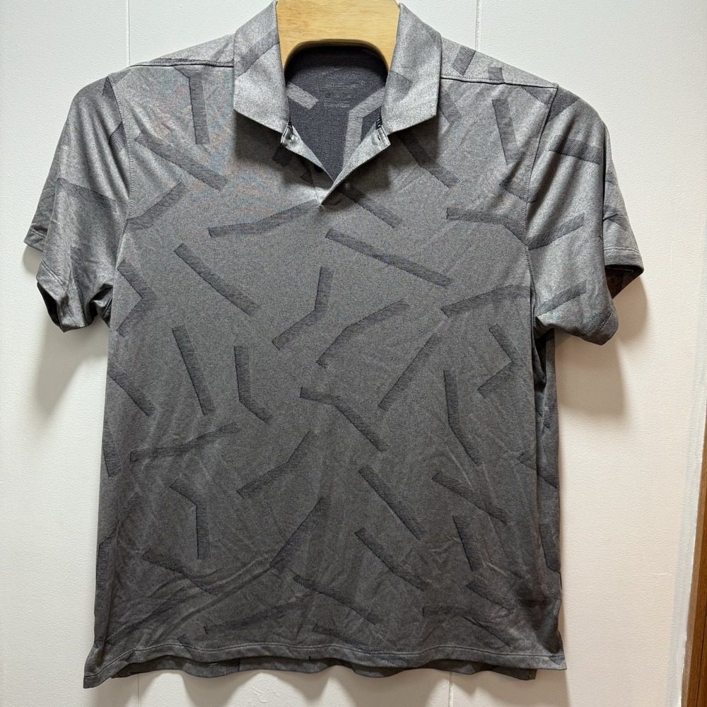 Nike Golf Vapor Pro Polo Shirt Mens‎ XL Gray Jacquard Standard Fit Neck Vent